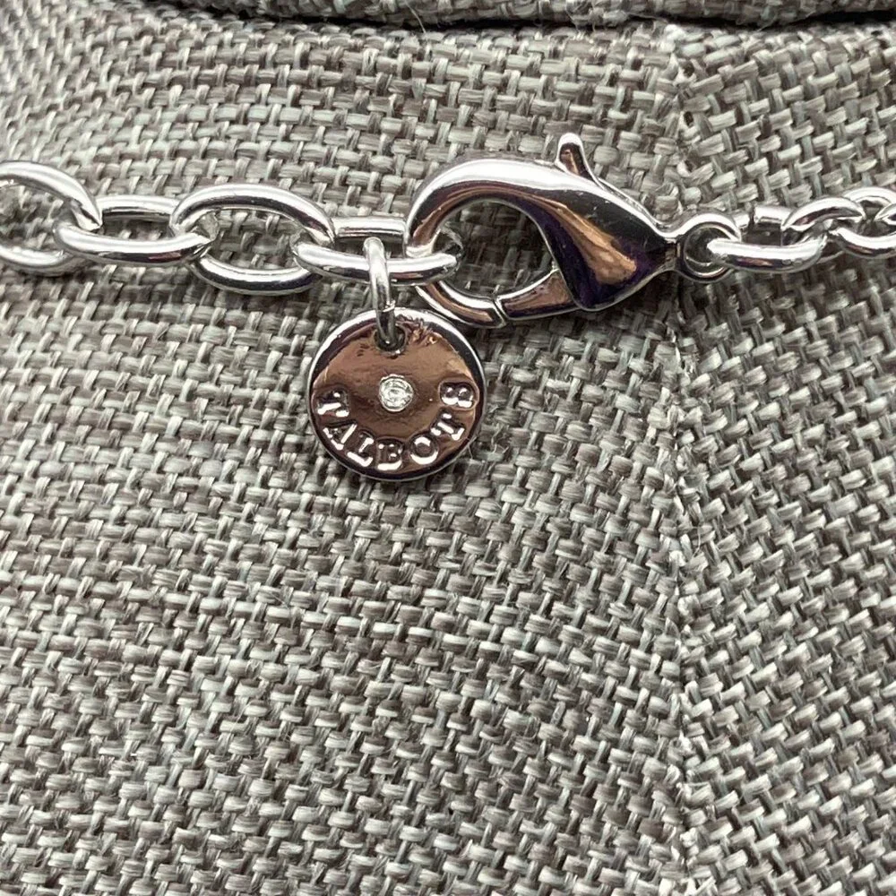 Talbots Circle Link Necklace 18 In Chain Gold Silver Twisted Hoop Retro Classic - Picture 4 of 9